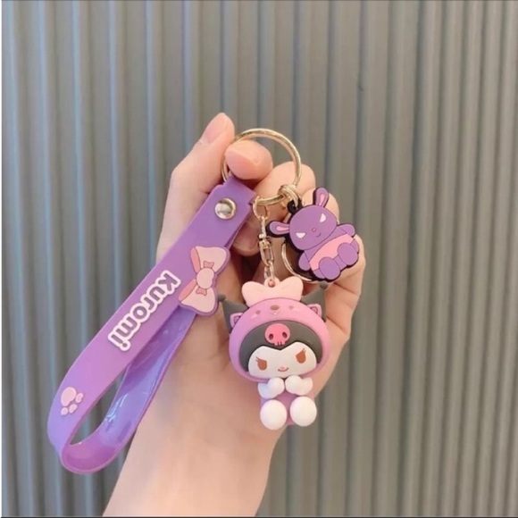 Hello Kitty My Melody Keychain Kawaii Anime Cartoon Key fob New 3D Sanrio - Picture 2 of 5